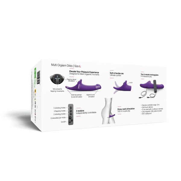 Вібронасадка для страпону з вакуумною стимуляцією Strap-On-Me Multi Orgasm Dildo L Purple SX4034 фото
