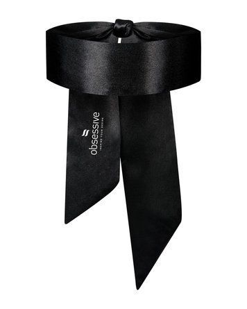 Атласна пов&rsquo;язка маска Obsessive Blindfold black One size, чорна SO7300 фото