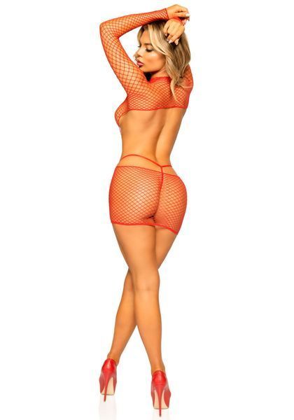 Leg Avenue Cut Out mini dress OS Red SO7962 фото