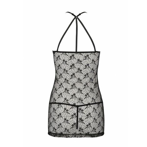 Напівпрозора сорочка Passion AZALIA CHEMISE XXL/XXXL, black SO4136 фото
