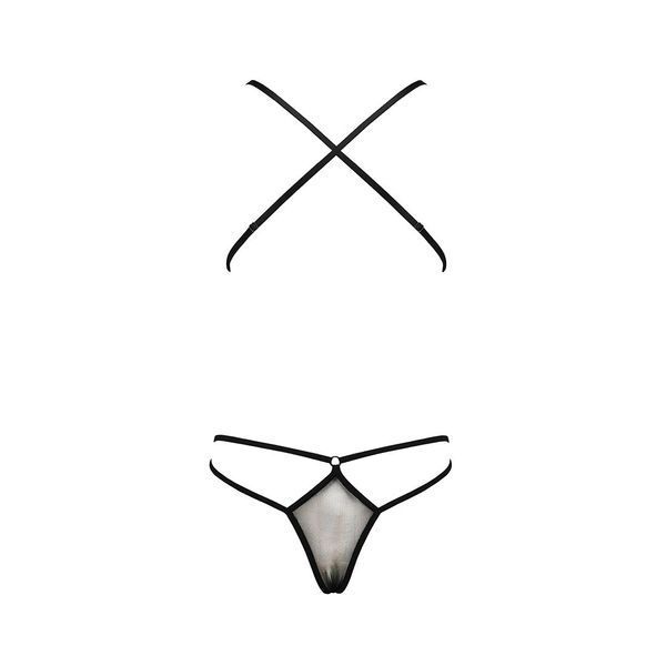 Боді монокіні з декольте Passion ERZA BODY XXL/XXXL, black PS26003 фото
