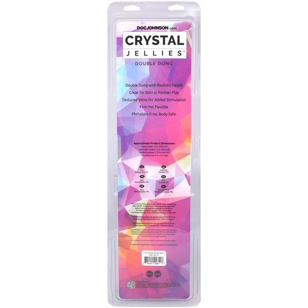 Фалоімітатор двосторонній Doc Johnson Crystal Jellies Double Dong SX4422 фото