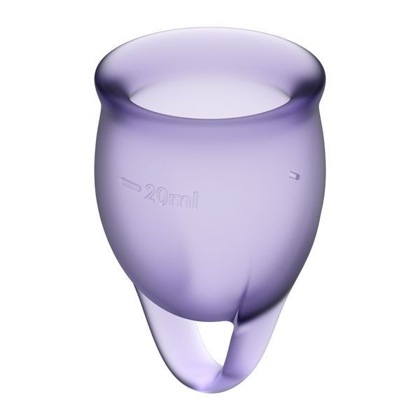 Набір менструальних чаш Satisfyer Feel Confident (lila), 15мл та 20мл, без мішечка SO3580 фото