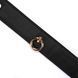 Нашийник з повідцем Liebe Seele Black Organosilicon Collar with Leash, екошкіра SO9484 фото 3
