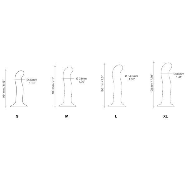Насадка для страпона Strap-On-Me P&G-Spot Dildo, силикон, размер XL SO9011 фото