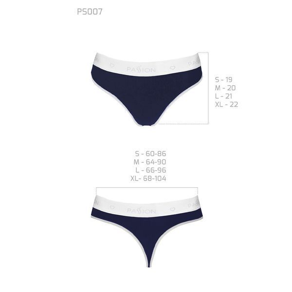 Спортивні трусики-стрінги Passion PS007 PANTIES XL, navy blue SO4254 фото