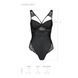 Боді з еко-шкіри та мережива Passion LOONA BODY XXL/XXXL, black SO5357 фото 5