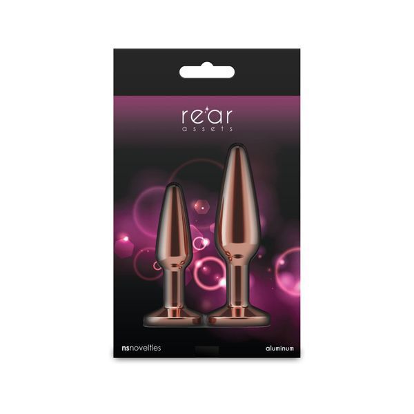 Набір анальних пробок NS Novelties Rear Assets - Tapered Trainer Kit - Rose Gold - Pink SX4385 фото