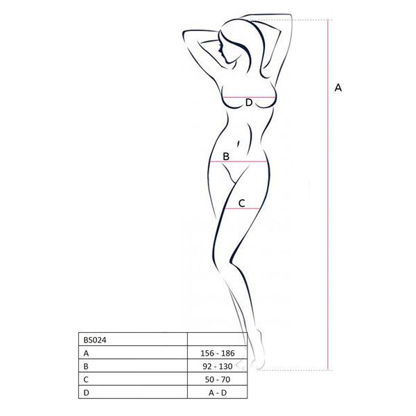 Бодістокінг Passion BS024 white, комбінезон, імітація панчох і пояса PBS024W фото
