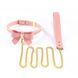 Нашийник з повідцем LOCKINK SEVANDA Love Heart Butterfly Leather Collar Set, рожевий, з бантом SX0864 фото 1
