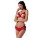 Комплект білизни Passion Exclusive CHERRY SET OpenBra S/M, red, відкритий ліф, трусики-спідничка PS25508 фото 1