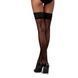 Панчохи Passion ST120 3/4 black, ажурна силіконова резинка з вишуканим декором і люрексовою ниткою SO5786 фото 2